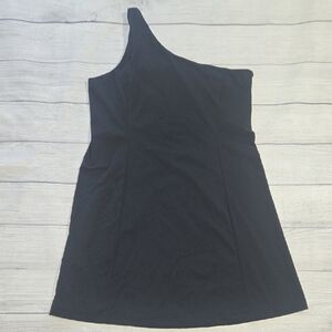 Outdoor Voices Women's One Shoulder Dress Black Size XL NWOT